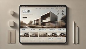 Giao diện thiết kế website kiến trúc